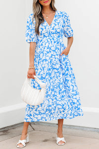Floral maxi dress styled outfit