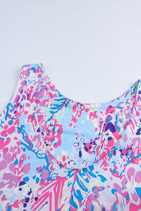 Floral Print Tiered Maxi Dress