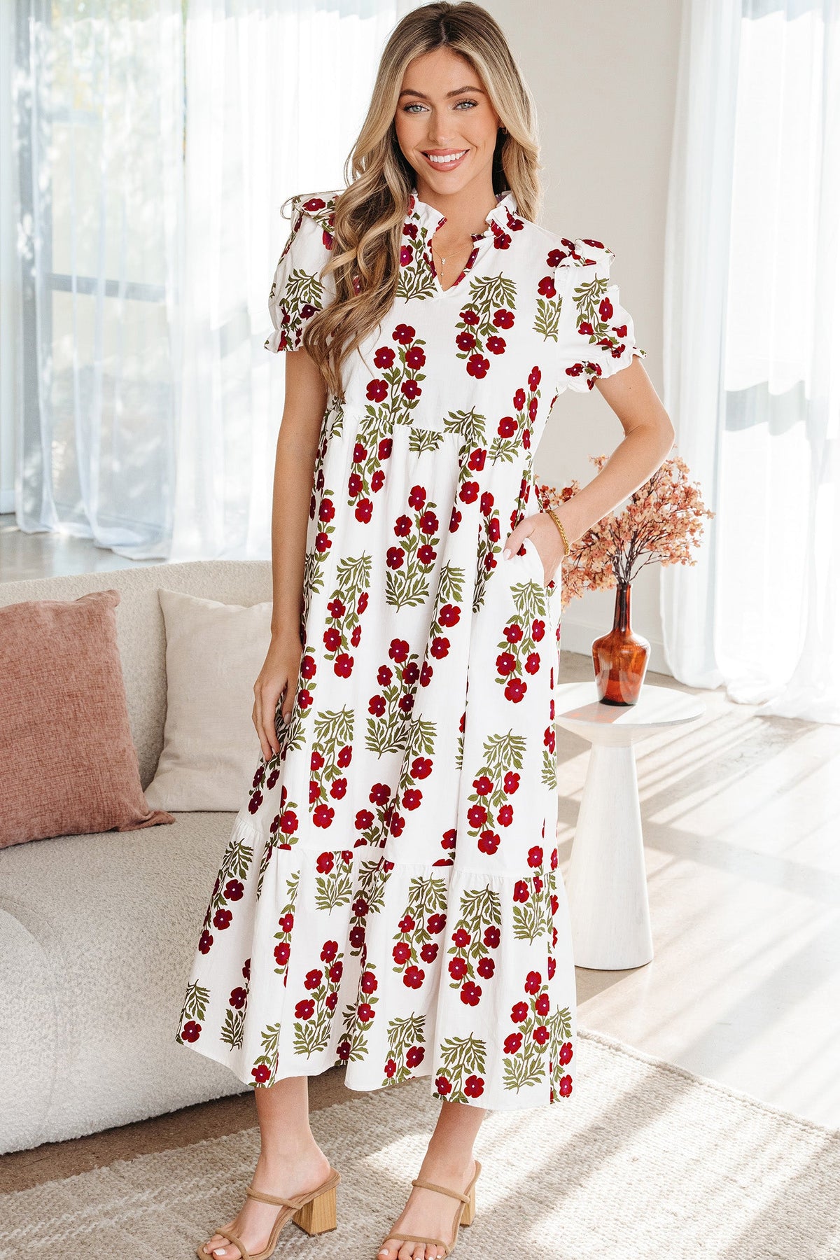 Floral Tiered Maxi Dress