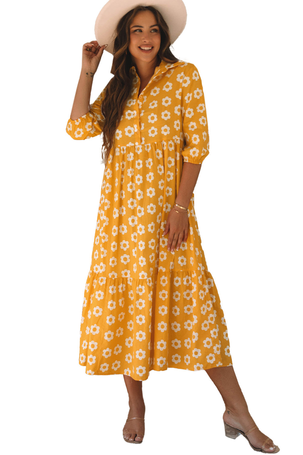 Flower Pattern Boho Maxi Styling
