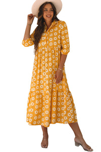 Flower Pattern Boho Maxi Styling