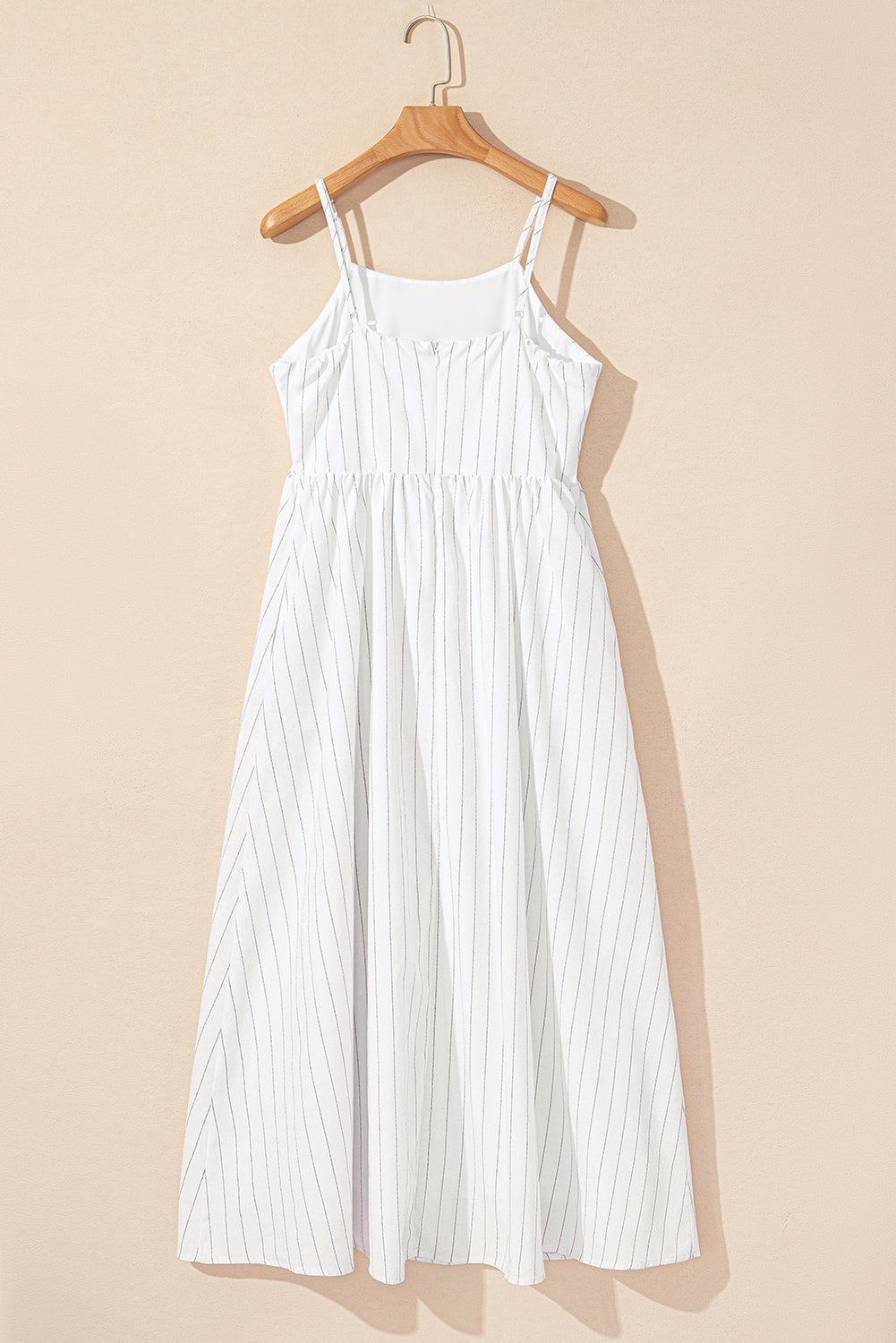 Flowing striped bohemian beach dress