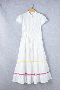 Flowy bohemian rickrack summer dress