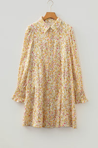Flowy Bohemian Yellow Mini Dress