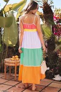 Flowy boho maxi dress detail