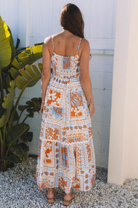 Flowy boho maxi dress detail