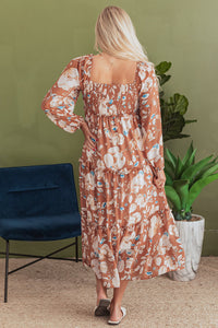 Flowy boho square neck dress