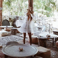 Flowy cotton resort pool cover