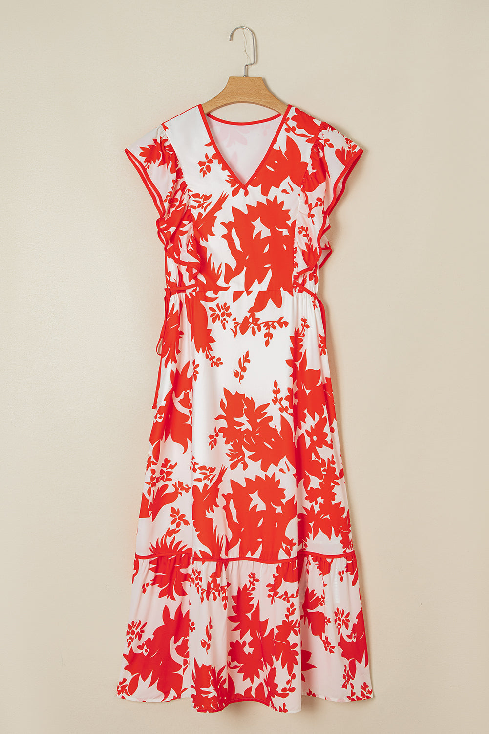 Flowy floral dress side view