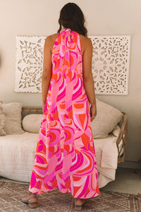 Flowy High Neck Summer Dress