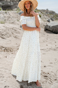 Flowy ruffle maxi dress summer