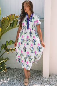 Flowy White Beach Maxi Dress