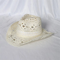 Frayed brim bohemian straw hat