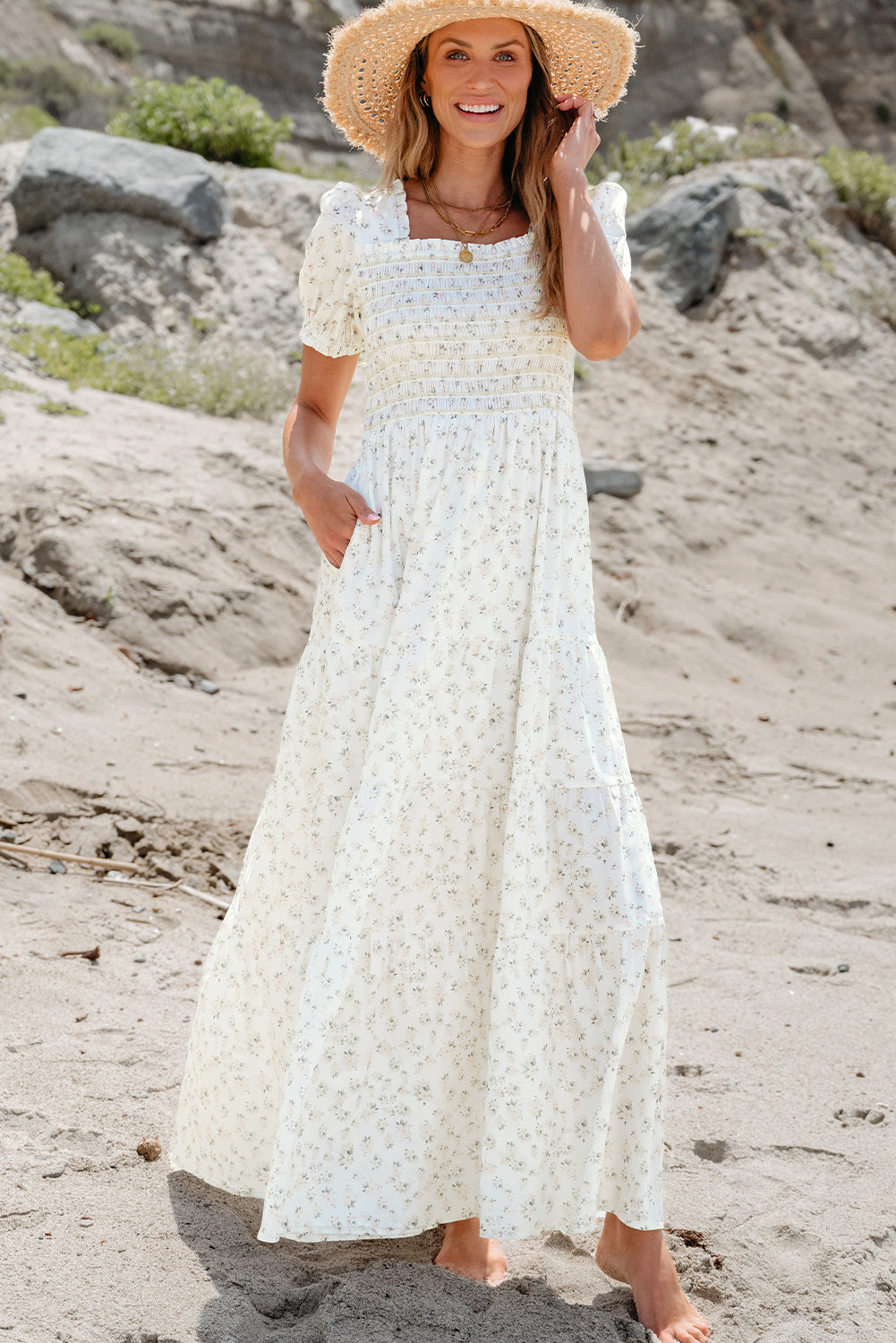 boho tiered maxi dress Frilly and summer events Available A-Line Off Shoulder Tulle Colour:CORAL global-fabric_bullet_points-No Value