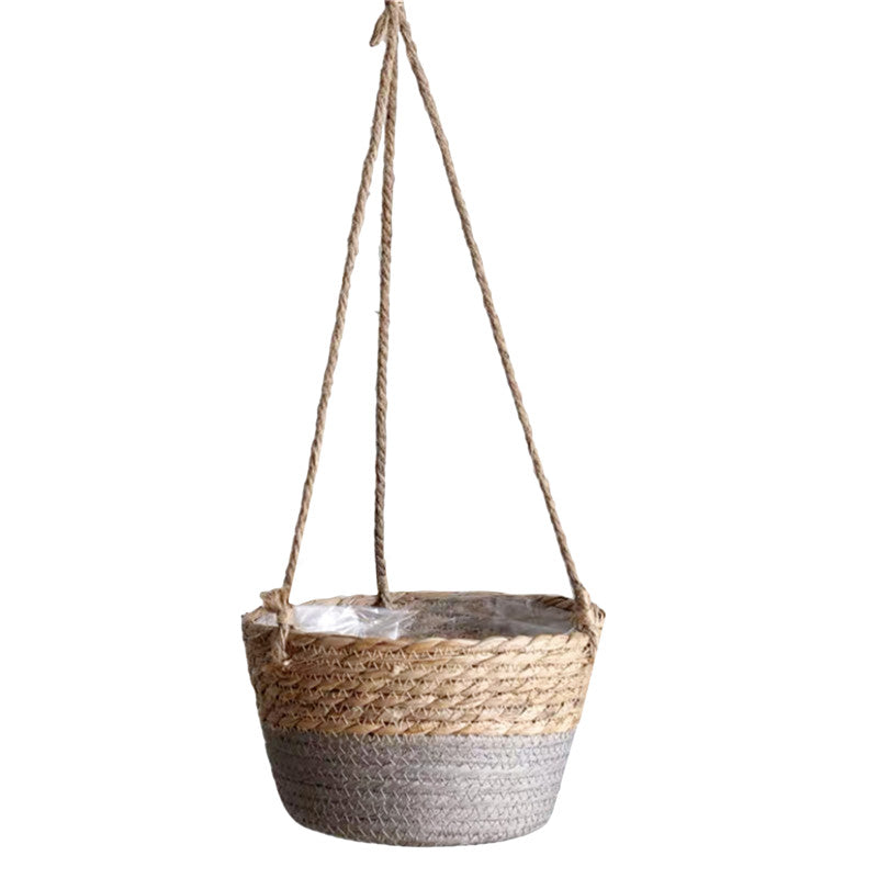 Fringed macrame wall planter