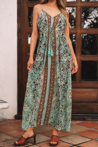 Green Backless Maxi Dress