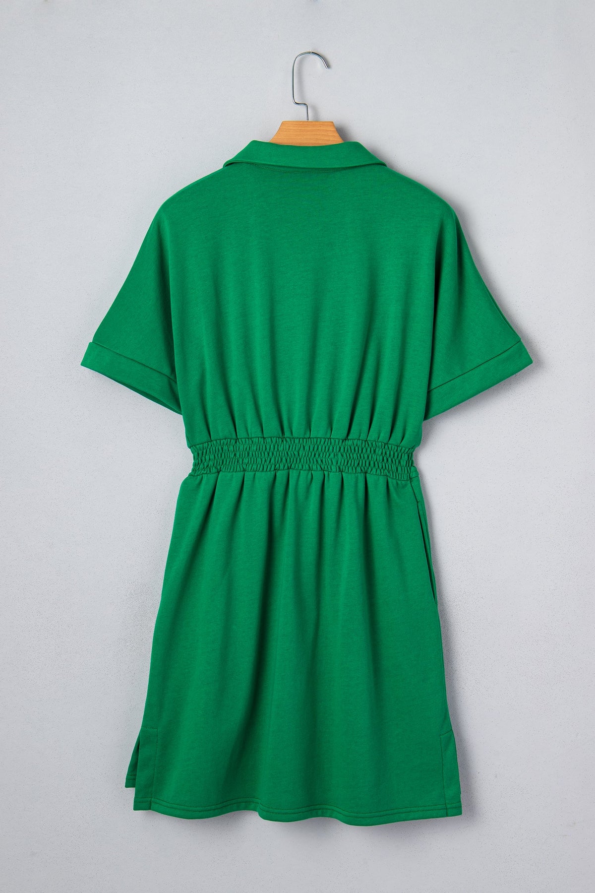 Green Bohemian Lace Trim Dress
