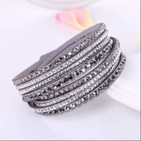 Handmade boho silver bangle