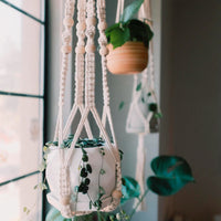 Handmade Macrame Hanger Fringe Close-Up