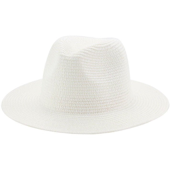 Handwoven bohemian fedora wide straw brim