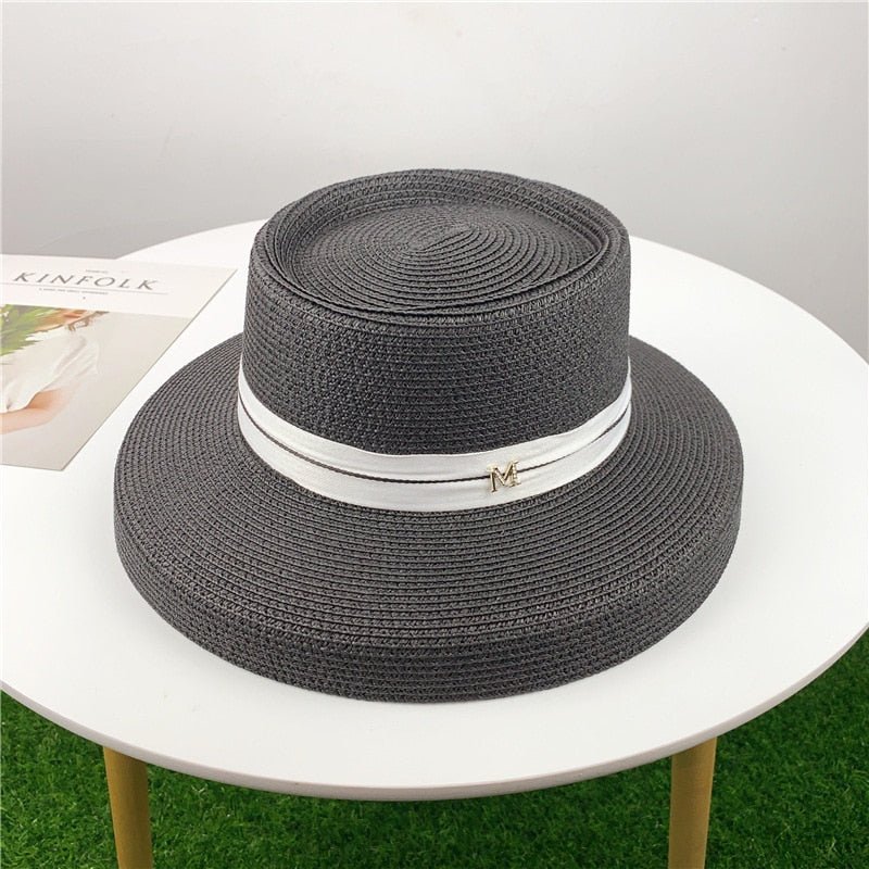 Handwoven bohemian raffia bucket hat