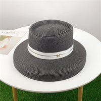 Handwoven bohemian raffia bucket hat