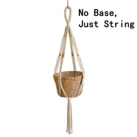 Handwoven boho plant suspension