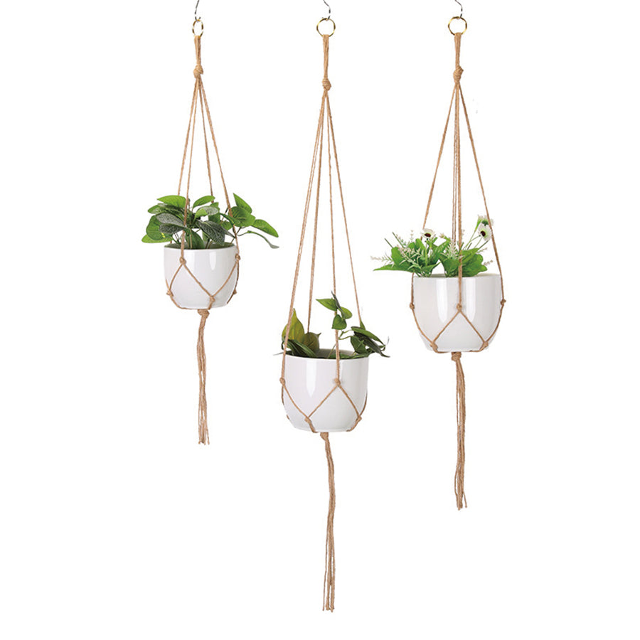 Handwoven Jute Macrame Planter