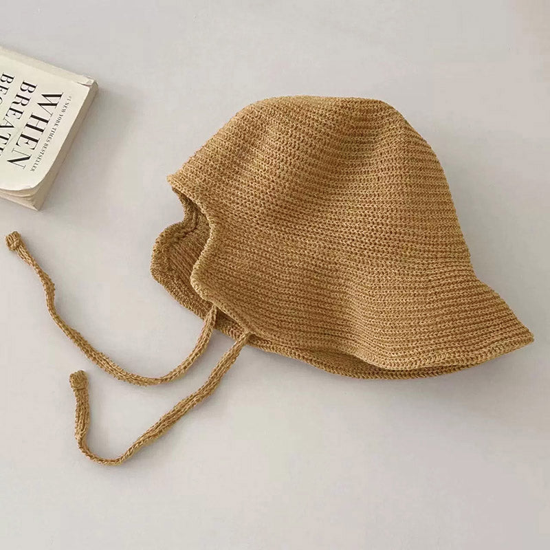 Handwoven straw brim bohemian hat