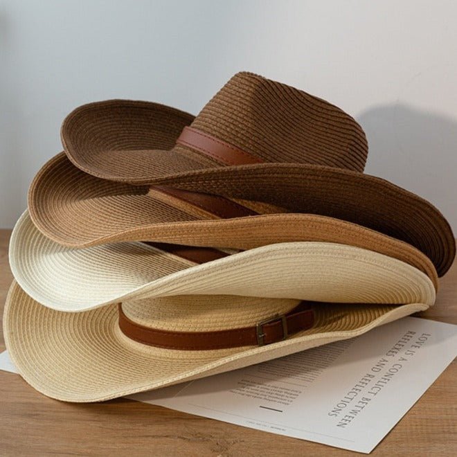 Ivory braided boho cowgirl hat
