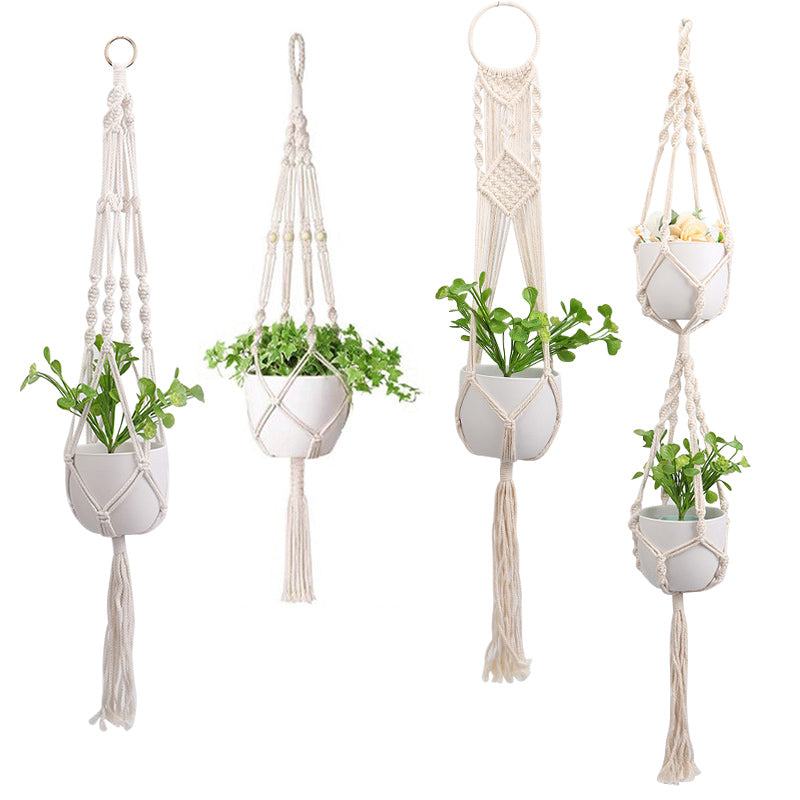 Jute Macrame Plant Holder Natural