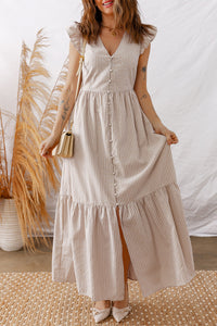 Khaki Boho Maxi Dress
