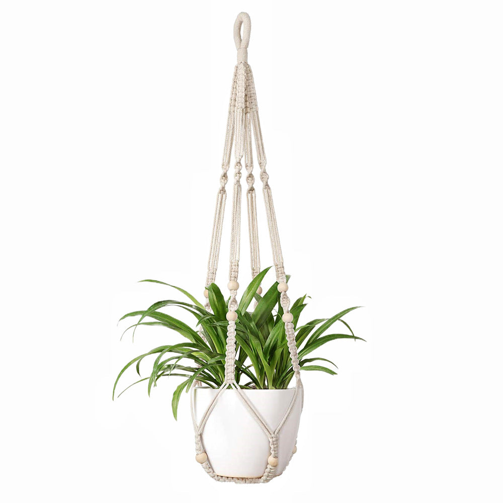 Kitchen window macrame hanger