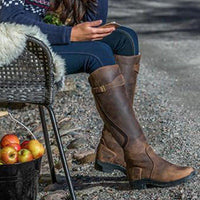 Knee high bohemian western boots