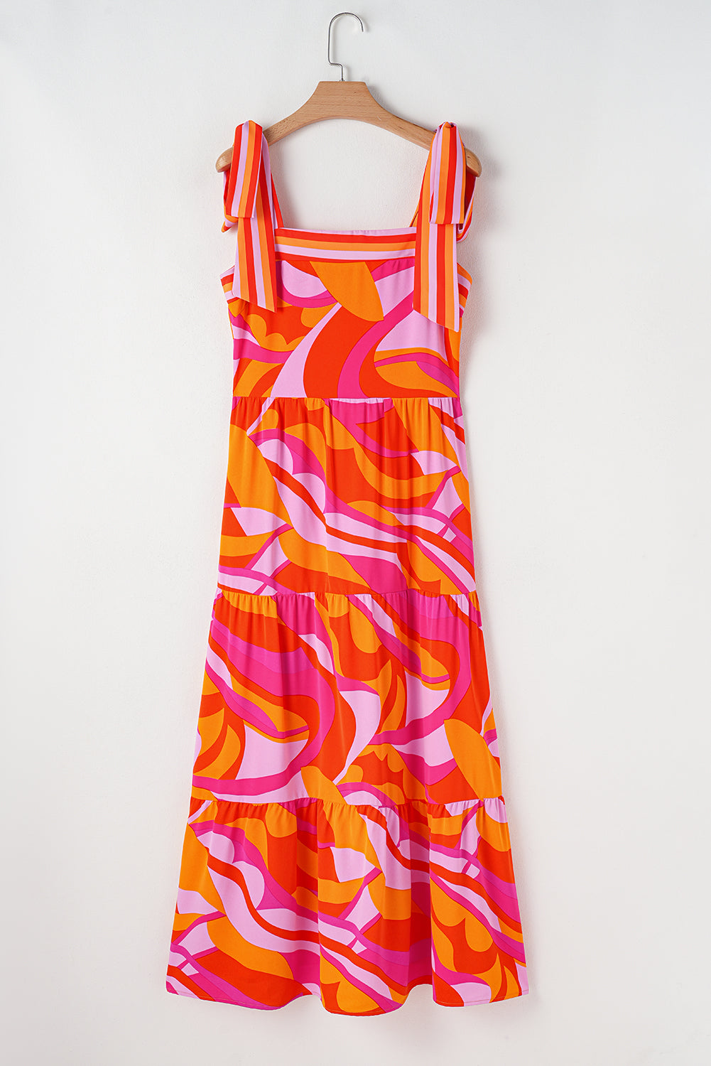 Knotted boho dress flowing skirt