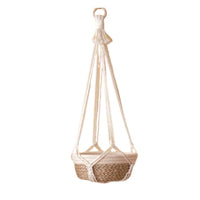 Knotted cotton boho planter