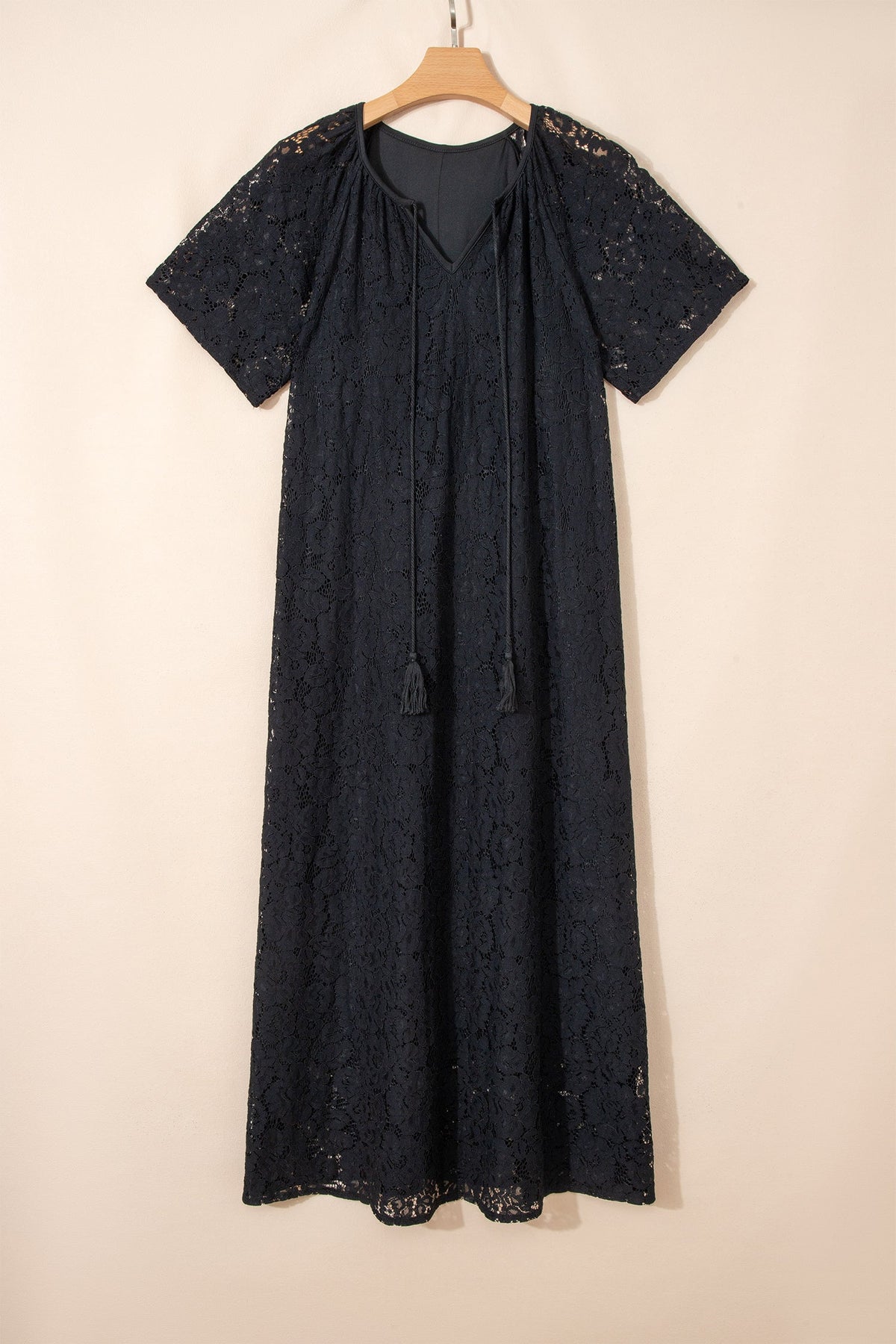Lace beach dress back view