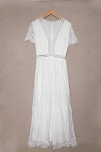 Lace bohemian dress back view