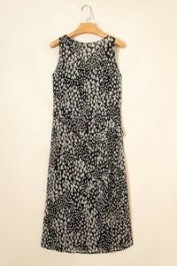 Leopard Boho Maxi V-Neck