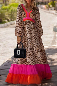 Leopard maxi dress relaxed fit