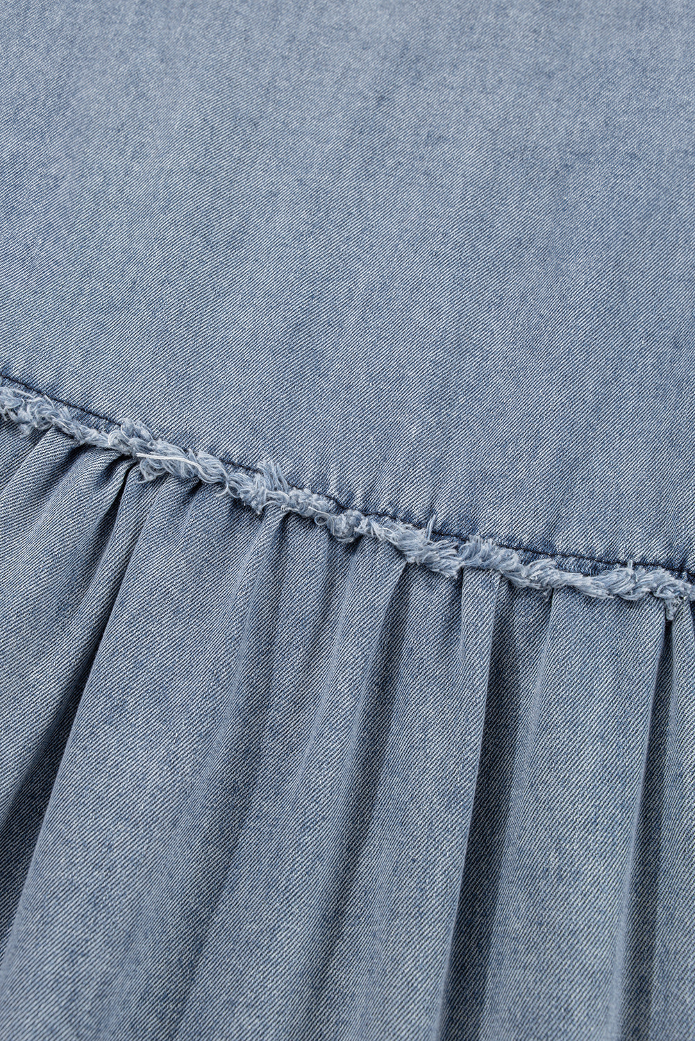 Light Denim Bohemian Dress Close-Up