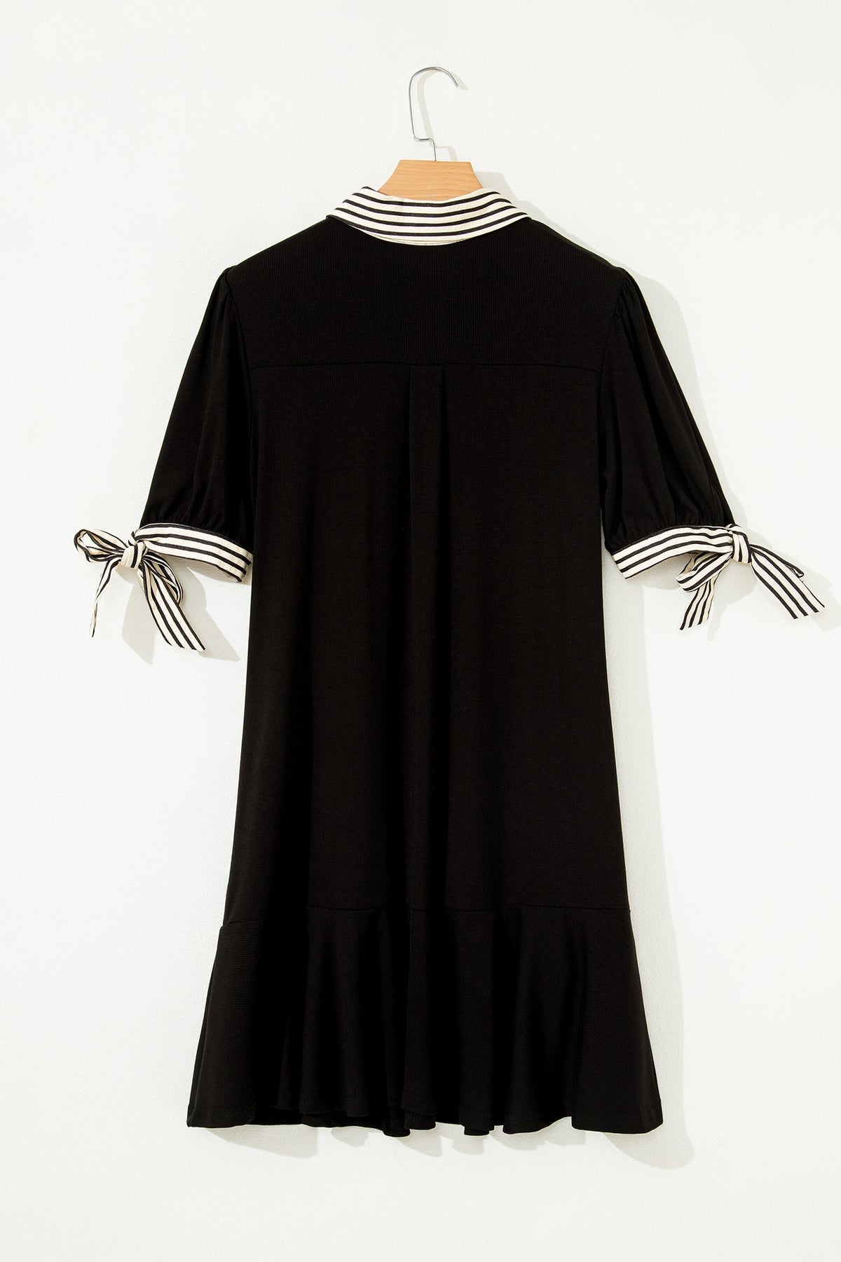 Lightweight Black Bohemian Mini Dress