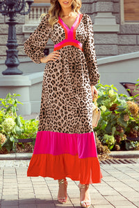 Lightweight bohemian animal print gown