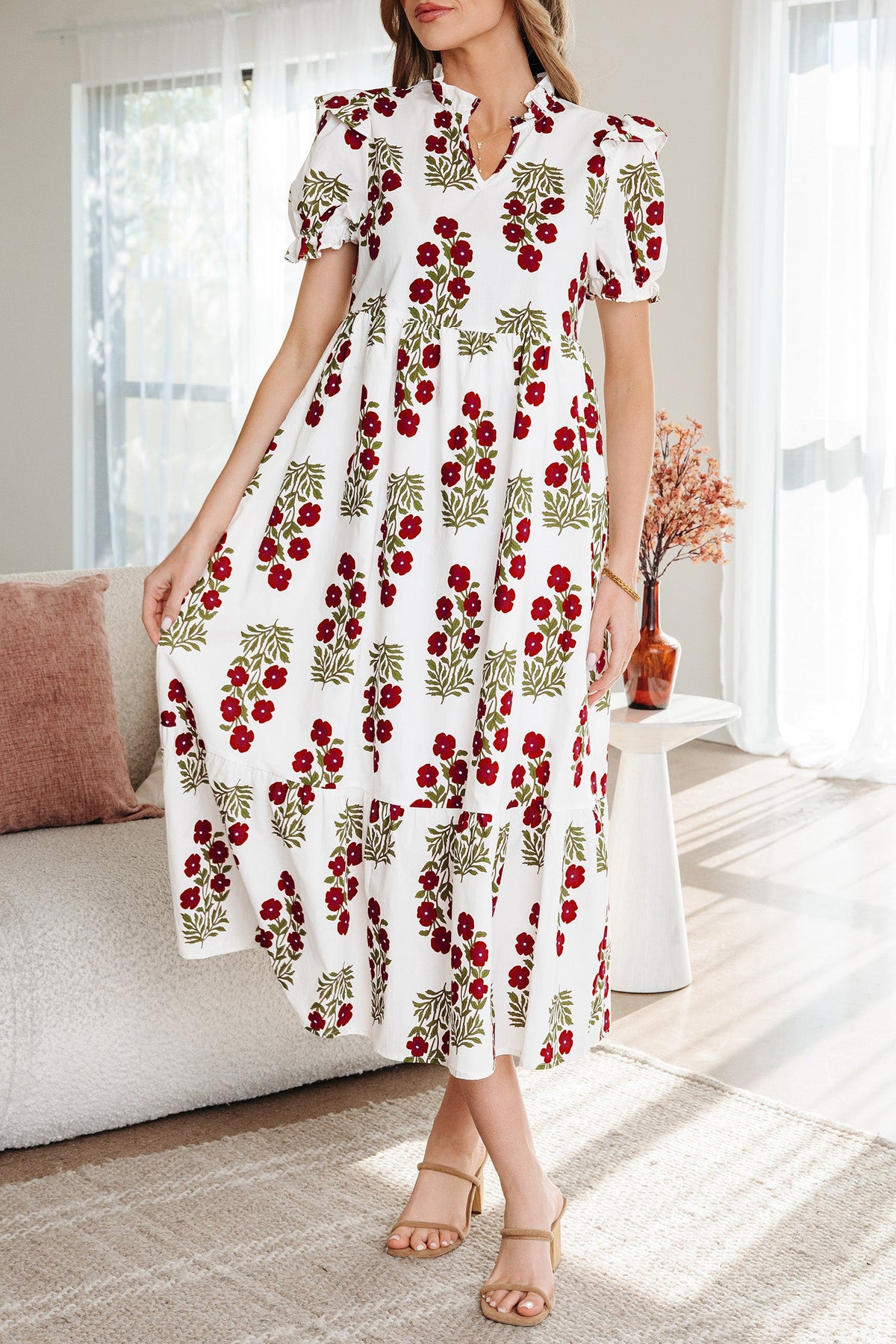 Lightweight bohemian layered dress