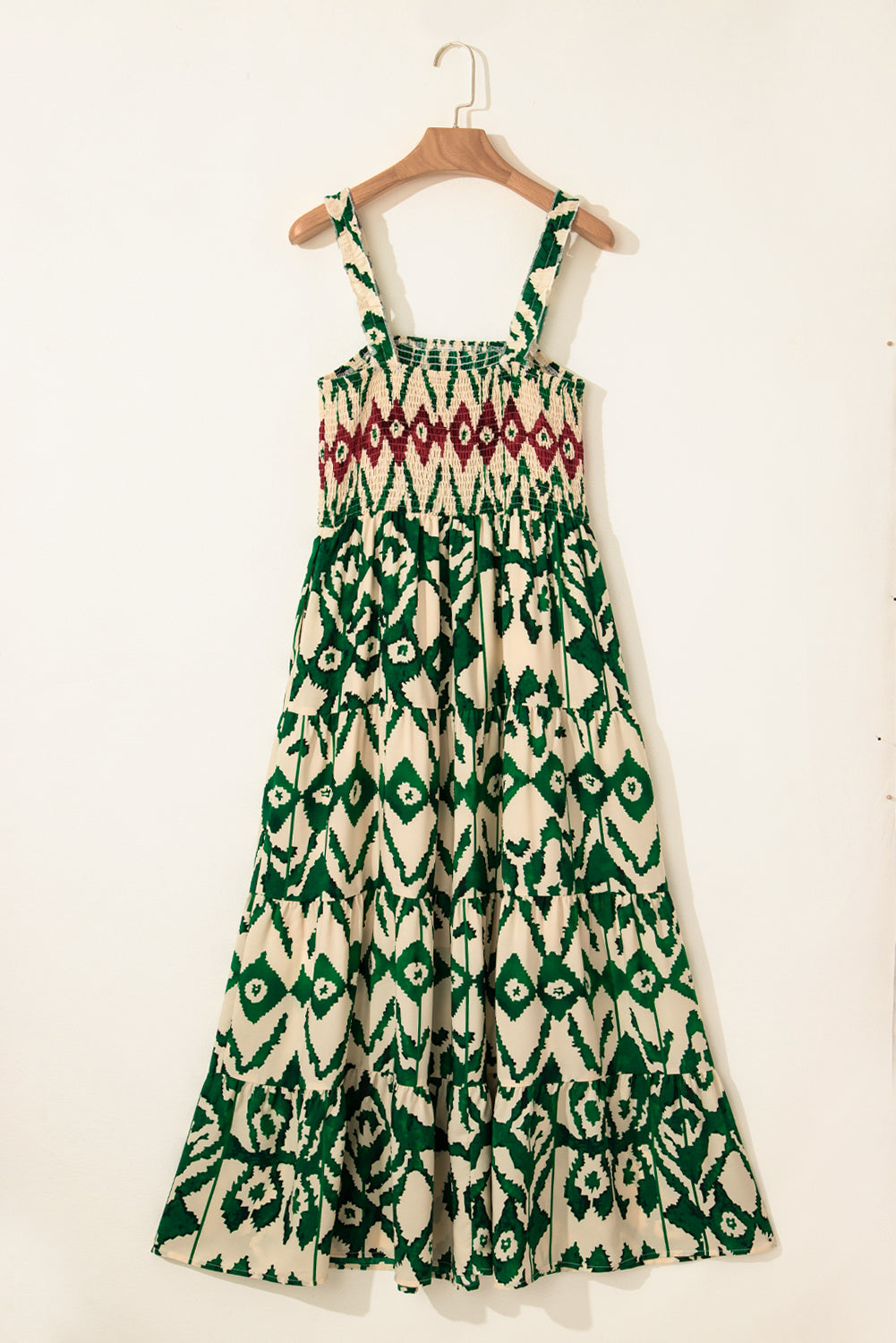 Lightweight bohemian maxi dress closeup