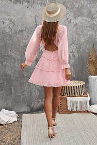 Lightweight Bohemian Pink Mini Dress