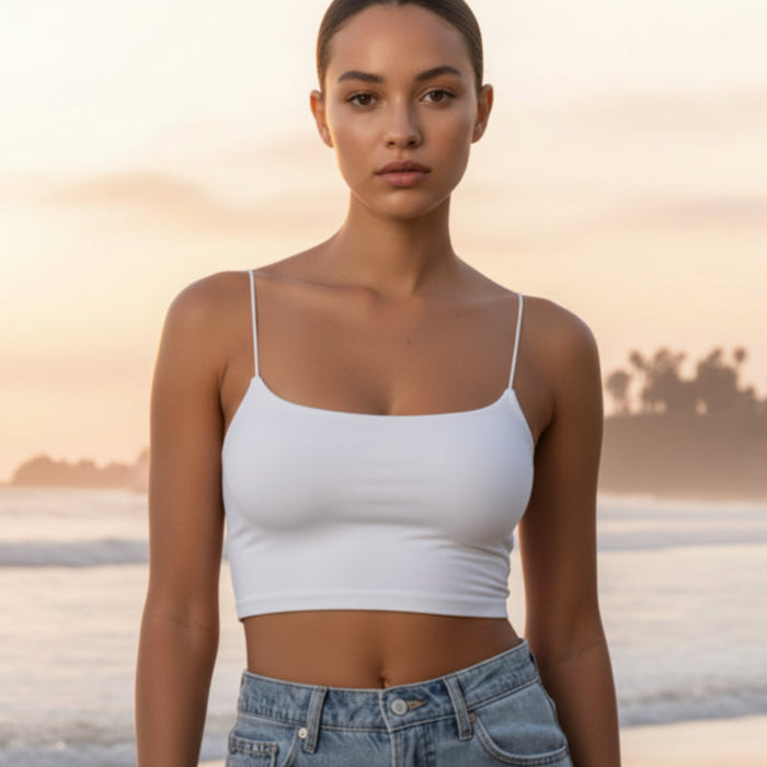 Lightweight boho festival crop top