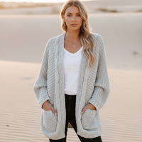 Lightweight boho knit wrap cardigan