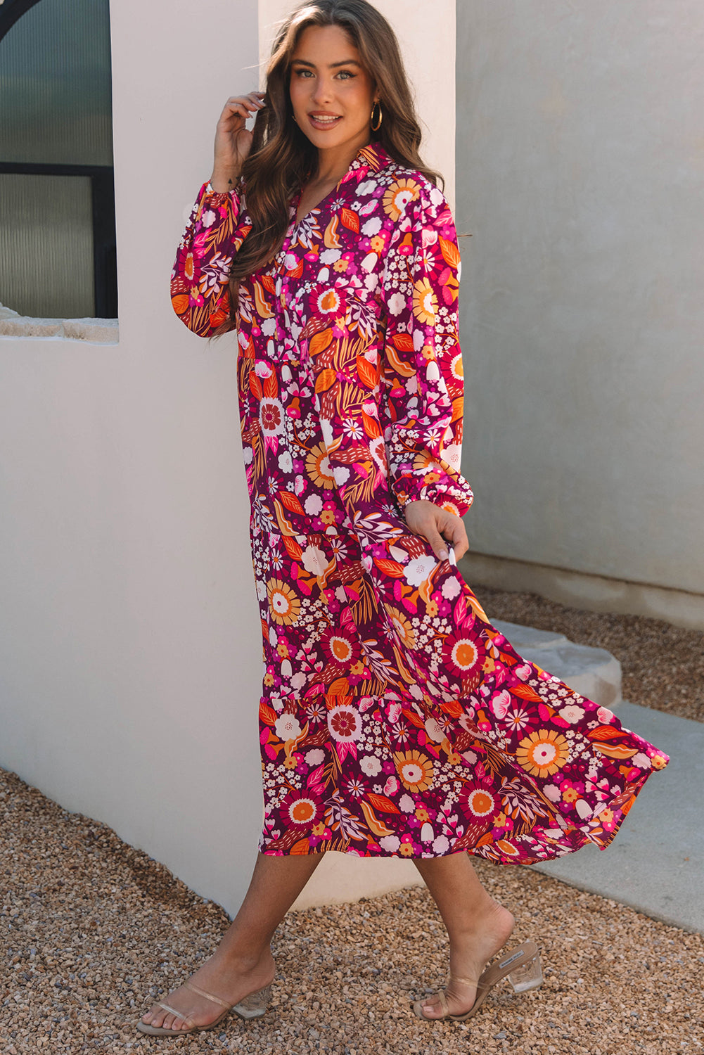 Lightweight boho maxi summer outfit