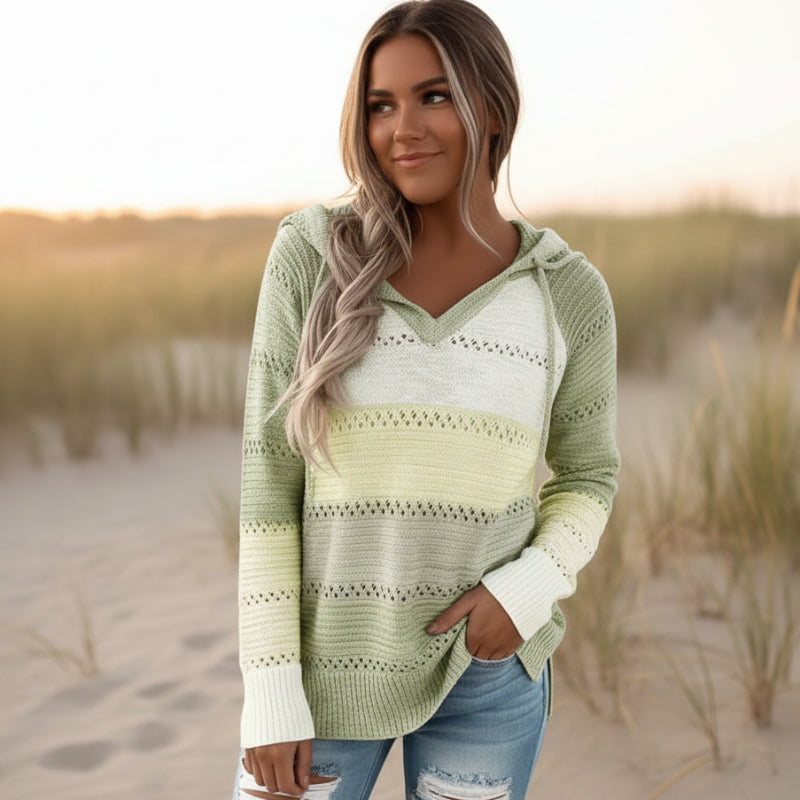 Lightweight boho pullover neutral color